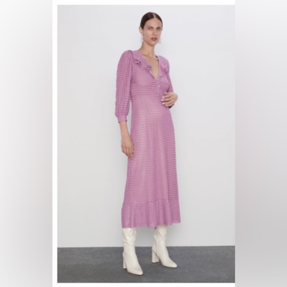 ZARA Lavender Knit Maxi Dress